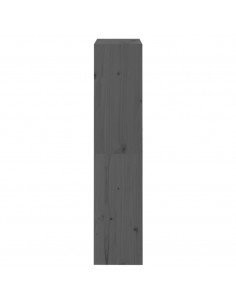 Libreria/Divisorio Grigio 60x30x135,5 cm Legno Massello di Pino