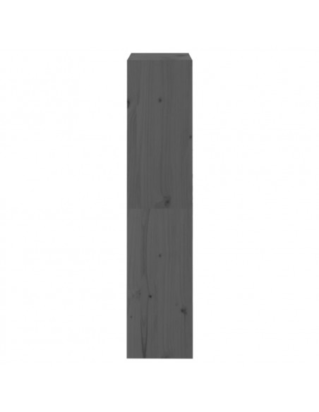 Libreria/Divisorio Grigio 60x30x135,5 cm Legno Massello di Pino