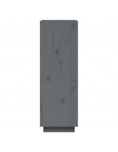 Libreria/Divisorio Grigio 60x35x103cm in Legno Massello di Pino