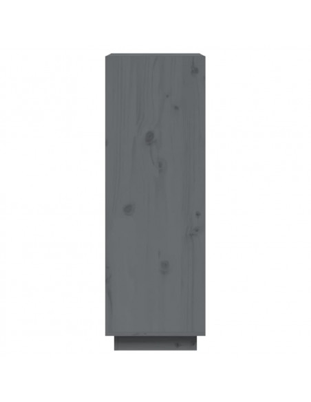Libreria/Divisorio Grigio 60x35x103cm in Legno Massello di Pino