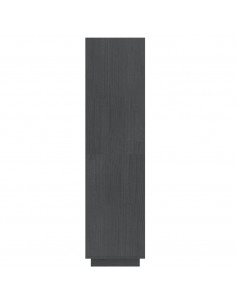 Libreria/Divisorio Grigio 60x35x135cm in Legno Massello di Pino