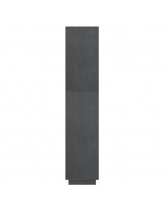 Libreria/Divisorio Grigio 60x35x167cm in Legno Massello di Pino