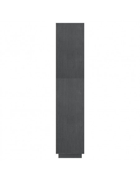 Libreria/Divisorio Grigio 60x35x167cm in Legno Massello di Pino