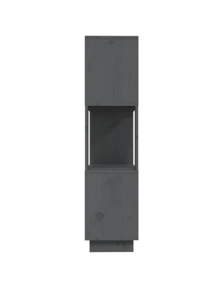 Libreria/Divisorio Grigio 80x25x101 cm Legno Massello di Pino