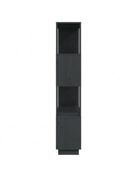 Libreria/Divisorio Grigio 80x25x132 cm Legno Massello di Pino