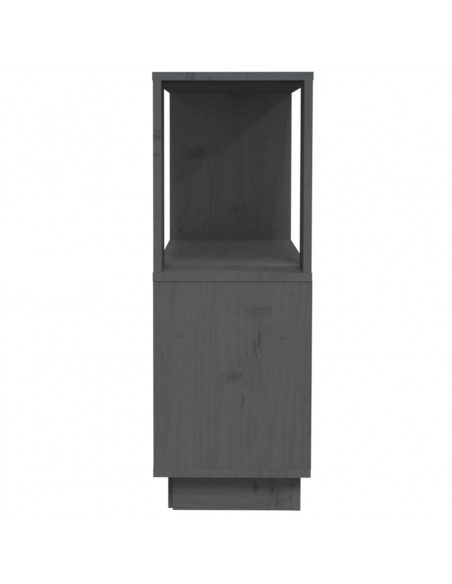 Libreria/Divisorio Grigio 80x25x70 cm in Legno Massello di Pino
