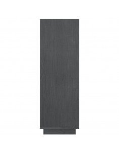 Libreria/Divisorio Grigio 80x35x103 cm Legno Massello di Pino