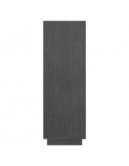 Libreria/Divisorio Grigio 80x35x103 cm Legno Massello di Pino