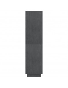 Libreria/Divisorio Grigio 80x35x135 cm Legno Massello di Pino