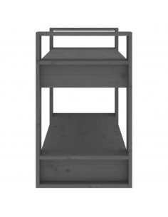 Libreria/Divisorio Grigio 80x35x56,5 cm Legno Massello di Pino