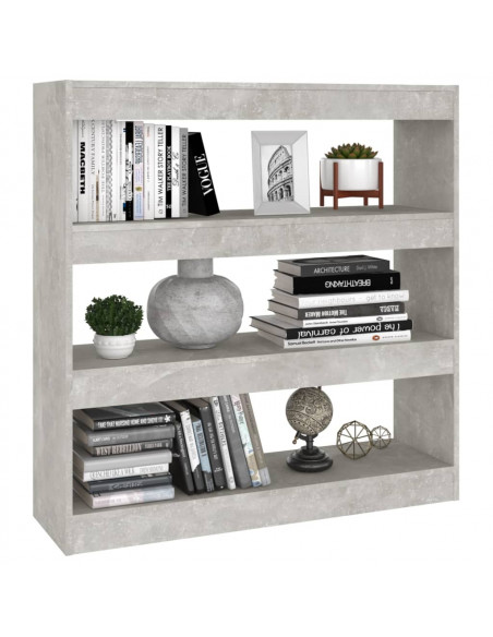 Libreria/Divisorio Grigio Cemento 100x30x103 cm