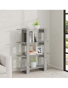 Libreria/Divisorio Grigio Cemento 100x30x123,5 cm