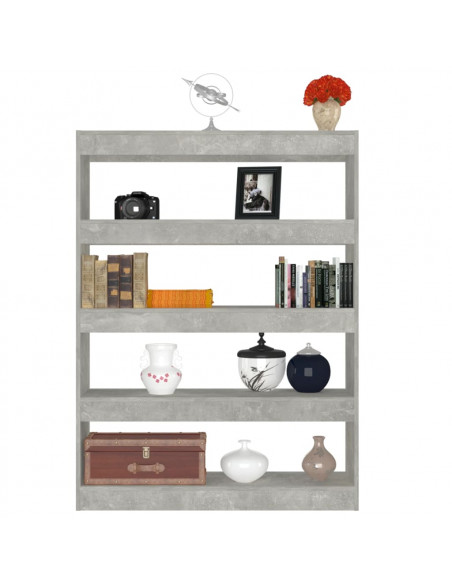 Libreria/Divisorio Grigio Cemento 100x30x135 cm