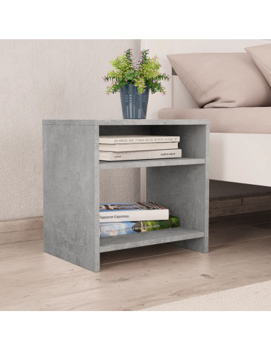 Comodini 2 pz Grigio Cemento 40x30x40 cm in Legno Multistrato