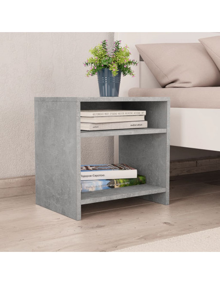 Comodini 2 pz Grigio Cemento 40x30x40 cm in Legno Multistrato