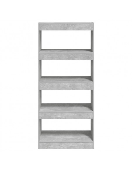 Libreria/Divisorio Grigio Cemento 60x30x135cm Legno Multistrato