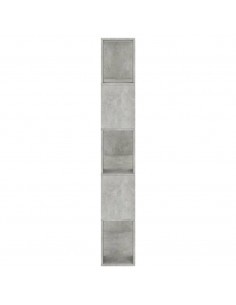 Libreria/Divisorio Grigio Cemento 80x24x159cm Legno Multistrato