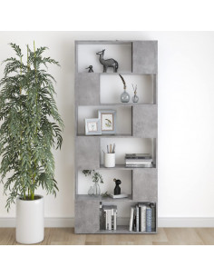 Libreria/Divisorio Grigio Cemento 80x24x186 cm in Truciolato