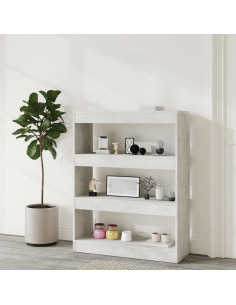 Libreria/Divisorio Grigio Cemento 80x30x103cm Legno Multistrato