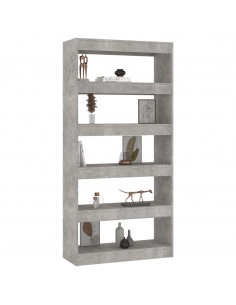 Libreria/Divisorio Grigio Cemento 80x30x166 cm in Truciolato