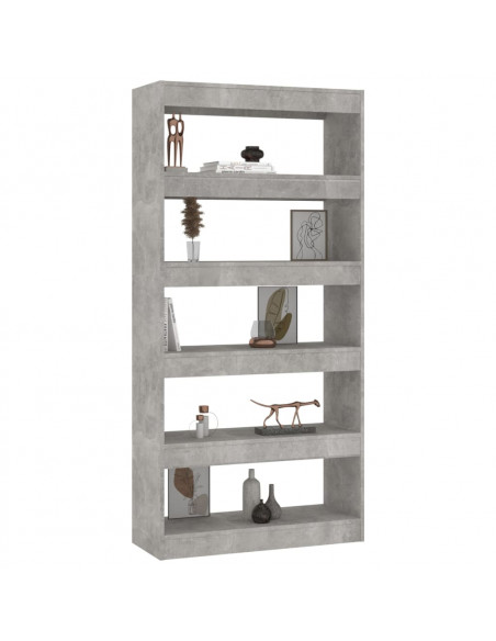 Libreria/Divisorio Grigio Cemento 80x30x166 cm in Truciolato