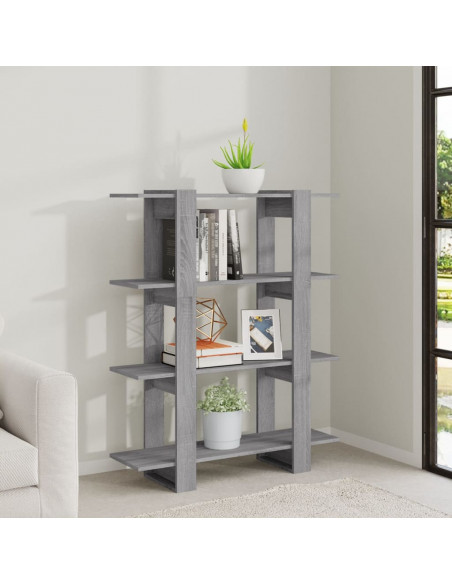 Libreria/Divisorio Grigio Sonoma 100x30x123,5 cm