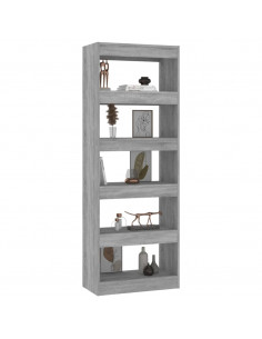 Libreria/Divisorio Grigio Sonoma 60x30x166 cm in Truciolato