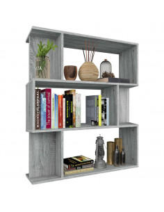 Libreria/Divisorio Grigio Sonoma 80x24x96 cm Legno Multistrato