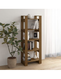 Libreria/Divisorio Marrone Miele 60x35x160 cm Legno Massello