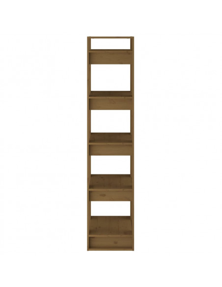 Libreria/Divisorio Miele 41x35x160 cm in Legno Massello di Pino