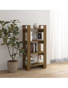 Libreria/Divisorio Miele 60x35x125 cm in Legno Massello