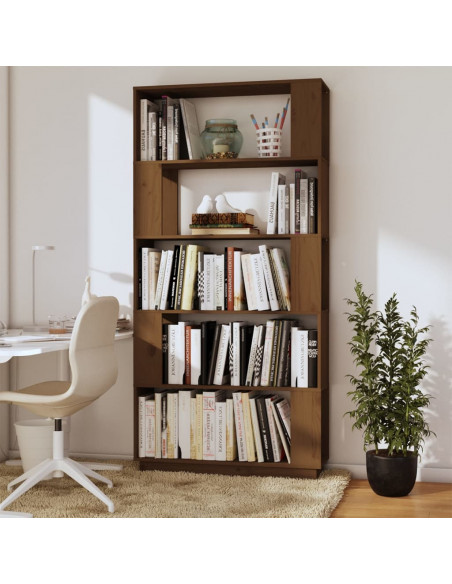 Libreria/Divisorio Miele 80x25x163,5 cm Legno Massello