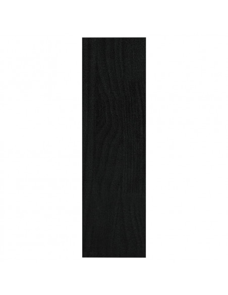 Libreria/Divisorio Nero 100x30x103 cm in Legno Massello di Pino