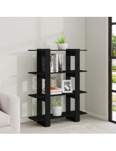 Libreria/Divisorio Nero 100x30x123,5 cm