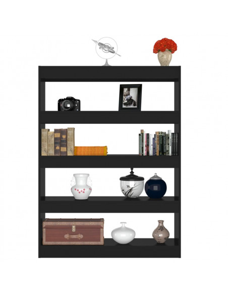 Libreria/Divisorio Nero 100x30x135 cm