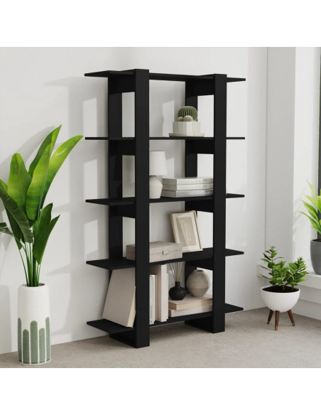 Libreria/Divisorio Nero 100x30x160 cm