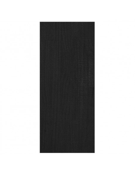 Libreria/Divisorio Nero 100x30x71,5cm in Legno Massello di Pino