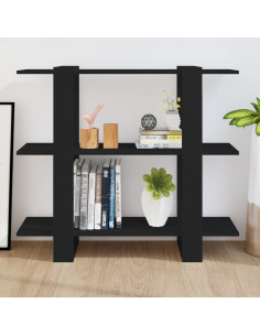 Libreria/Divisorio Nero 100x30x87 cm