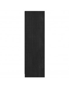 Libreria/Divisorio Nero 36x33x110 cm in Legno Massello di Pino