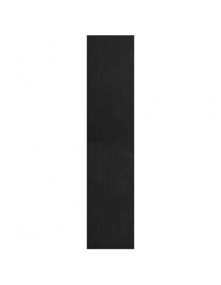 Libreria/Divisorio Nero 40x30x135,5 cm in Legno Massello di Pino