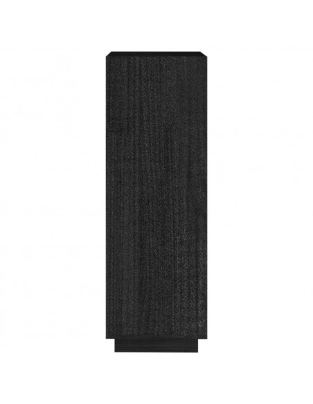 Libreria/Divisorio Nero 40x35x103 cm in Legno Massello di Pino