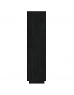 Libreria/Divisorio Nero 40x35x135 cm in Legno Massello di Pino