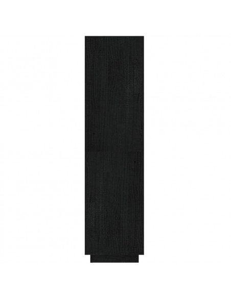 Libreria/Divisorio Nero 40x35x135 cm in Legno Massello di Pino