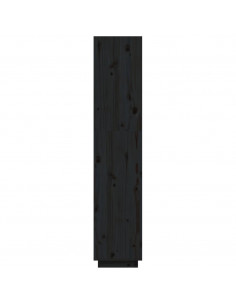 Libreria/Divisorio Nero 40x35x167 cm in Legno Massello di Pino
