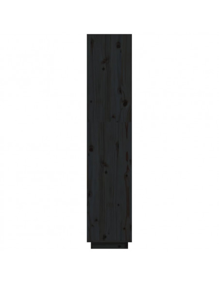 Libreria/Divisorio Nero 40x35x167 cm in Legno Massello di Pino