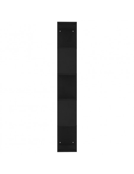 Libreria/Divisorio Nero 45x24x159 cm in Legno Multistrato