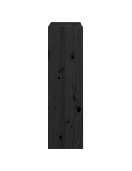 Libreria/Divisorio Nero 60x30x103,5cm in Legno Massello di Pino