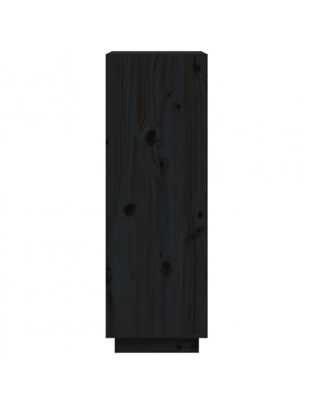 Libreria/Divisorio Nero 60x35x103 cm in Legno Massello di Pino