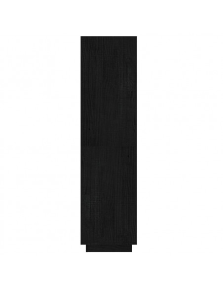 Libreria/Divisorio Nero 60x35x135 cm in Legno Massello di Pino