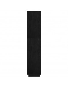 Libreria/Divisorio Nero 60x35x167 cm in Legno Massello di Pino